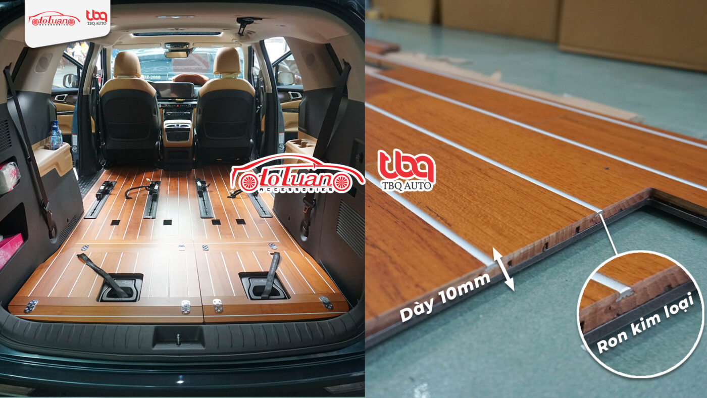 Lót sàn gỗ xe Kia Carnival