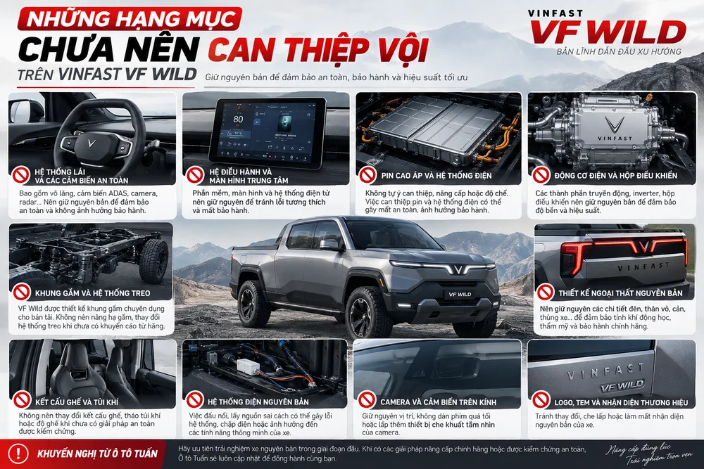 Những hạng mục chưa nên can thiệp vội trên VinFast VF Wild